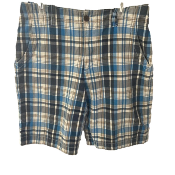 Aeropostale Men’s Plaid Flat Front Casual Shorts - Picture 1 of 2